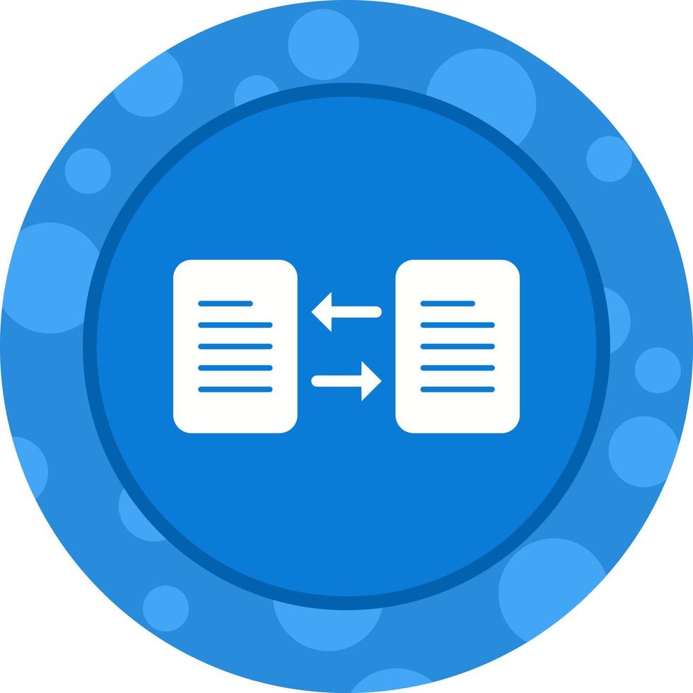 icono de glifo de vector de transferencia de archivo único