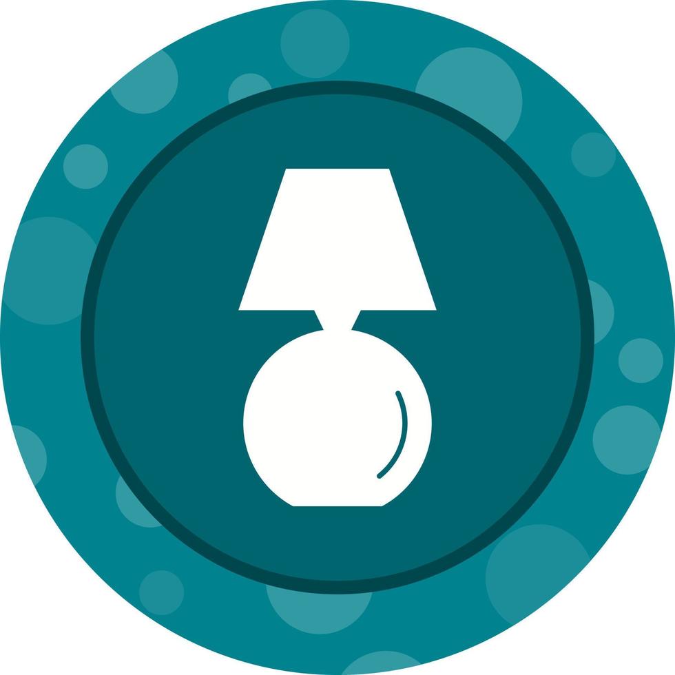 Unique Table Lamp Glyph Vector Icon