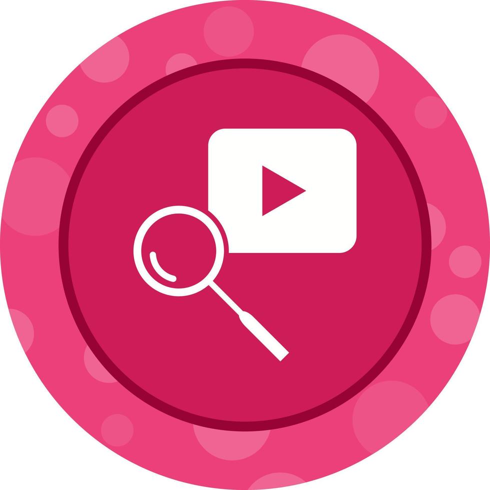 Beautiful Search video Vector Glyph icon