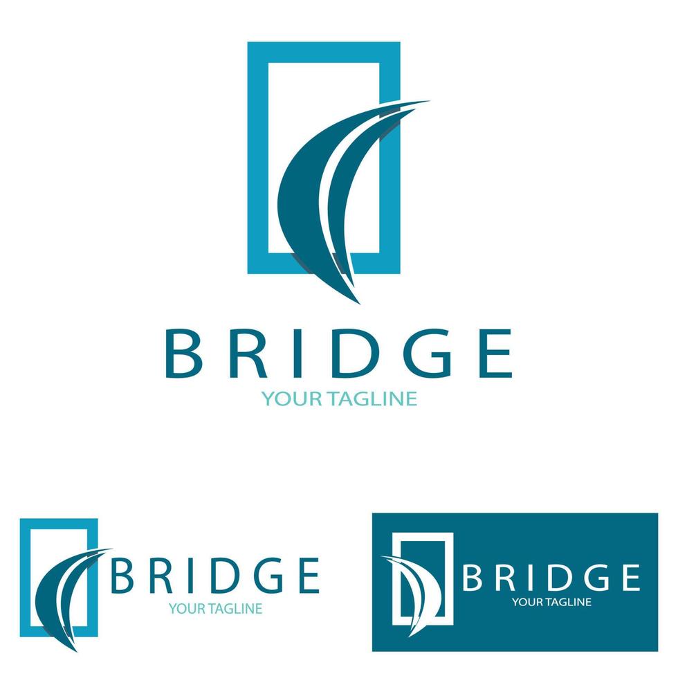 Bridge logo vector icon illustration design template