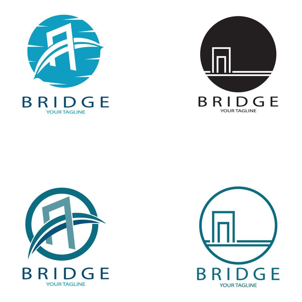 plantilla de diseño de ilustración de icono de vector de logotipo de puente