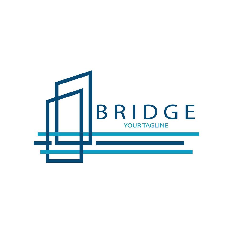 Bridge logo vector icon illustration design template