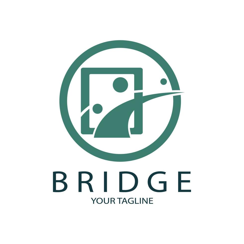 Bridge logo vector icon illustration design template