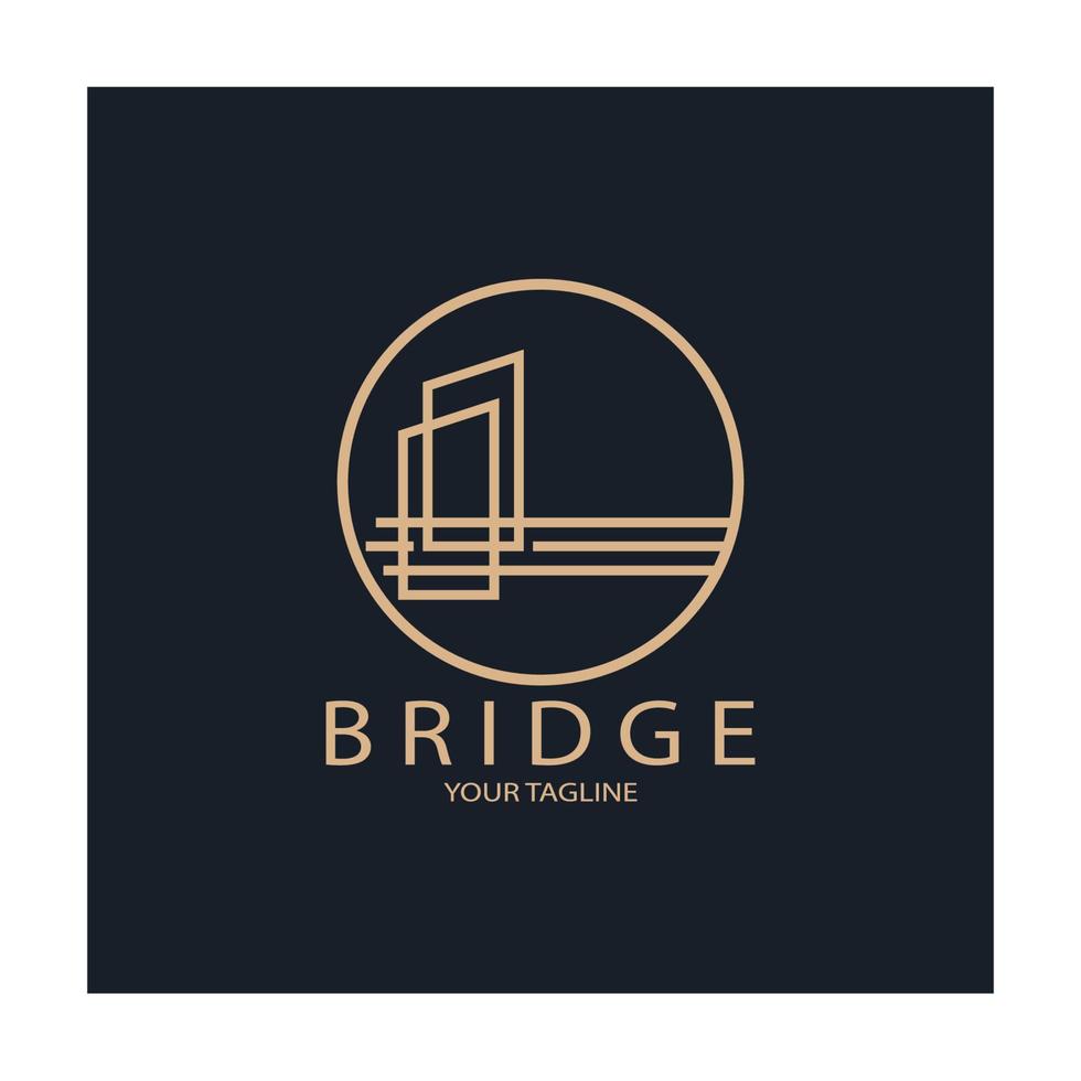 Bridge logo vector icon illustration design template