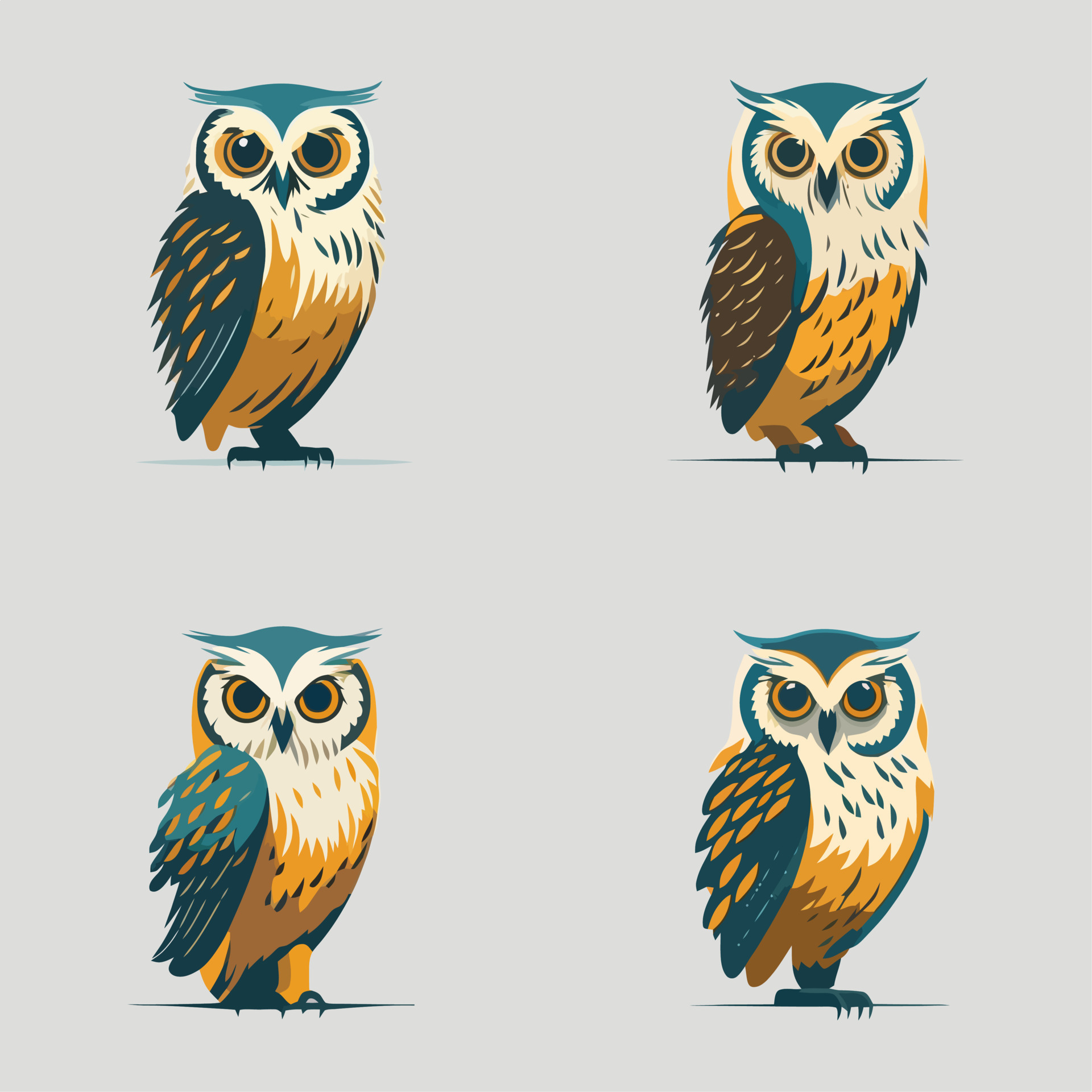 4 Variantes Del Logo Del B ho Ilustraci n De Vector De Logotipo 4-variantes-del-logo-del-b-ho-ilustraci-n-de-vector-de-logotipo