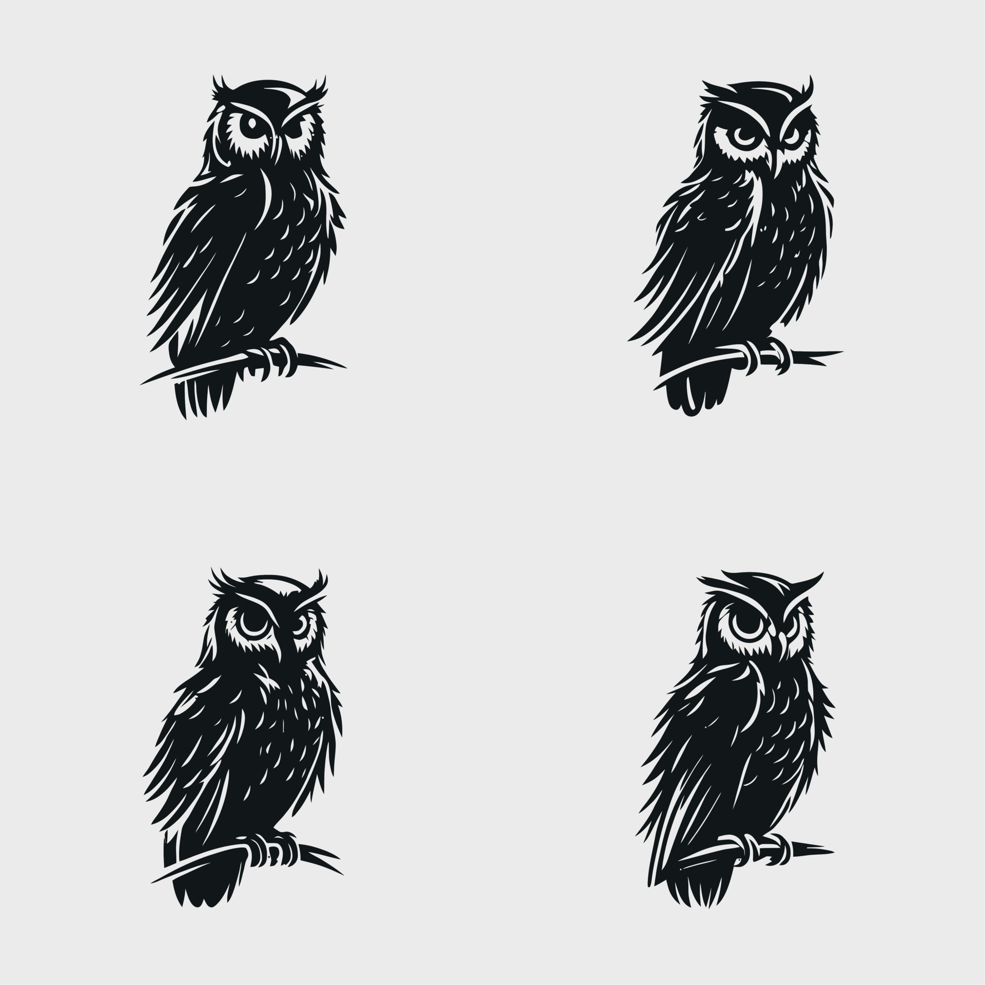 4 Variantes Del Logo Del B ho Ilustraci n De Vector De Logotipo 4-variantes-del-logo-del-b-ho-ilustraci-n-de-vector-de-logotipo