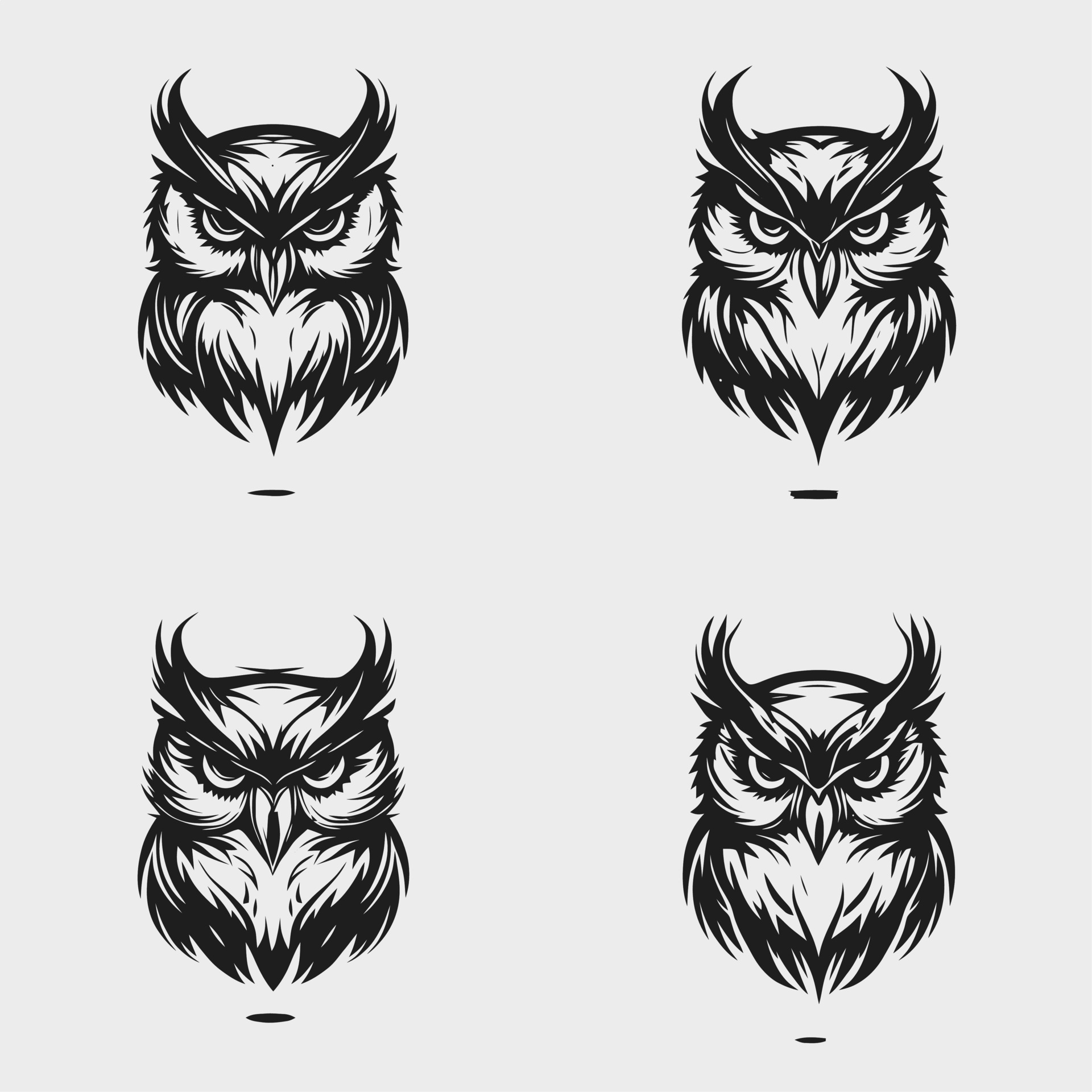 4-variantes-del-logo-del-b-ho-ilustraci-n-de-vector-de-logotipo