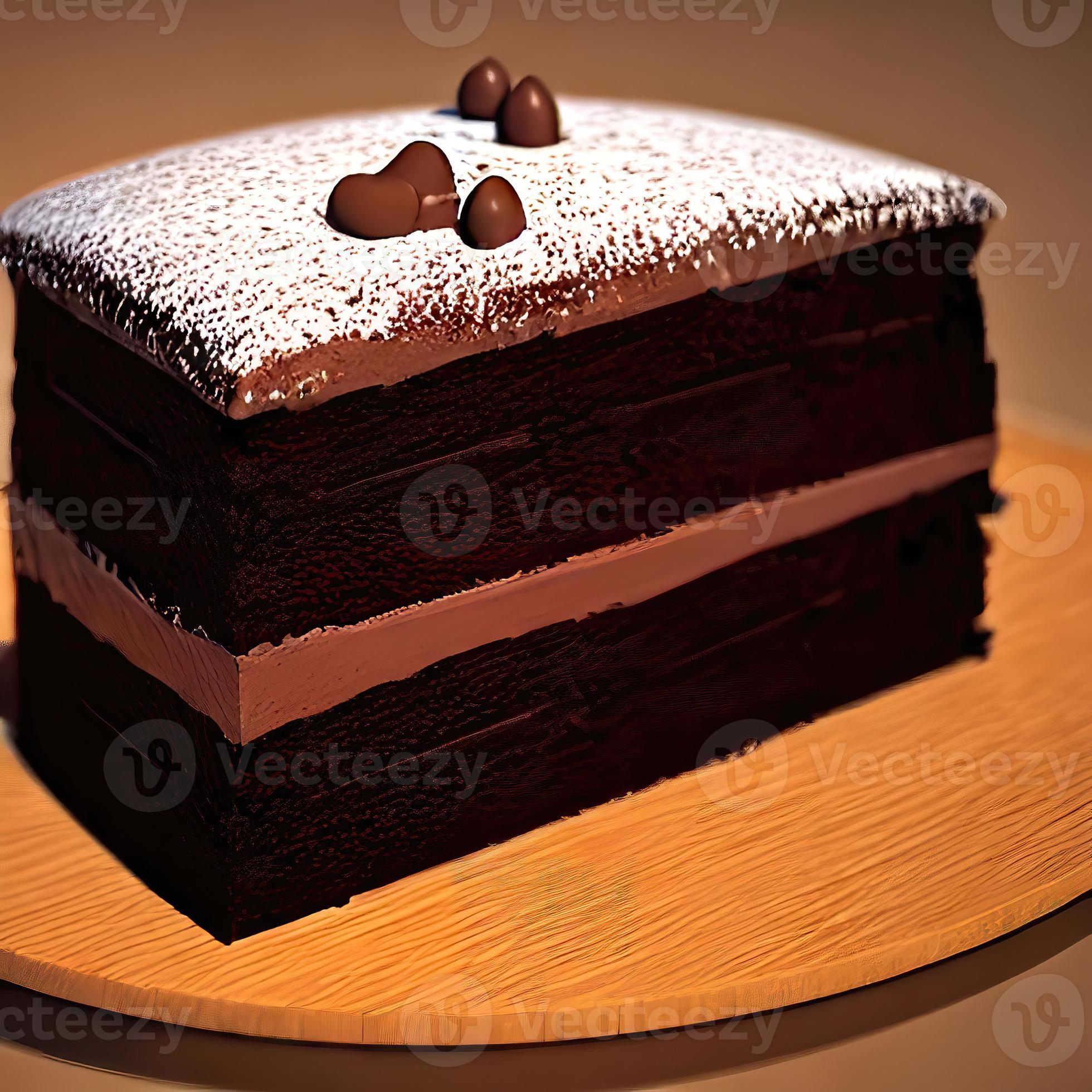 Irresistible Chocolate Cake with Cocoa Frosting 17508179 Stock Photo at