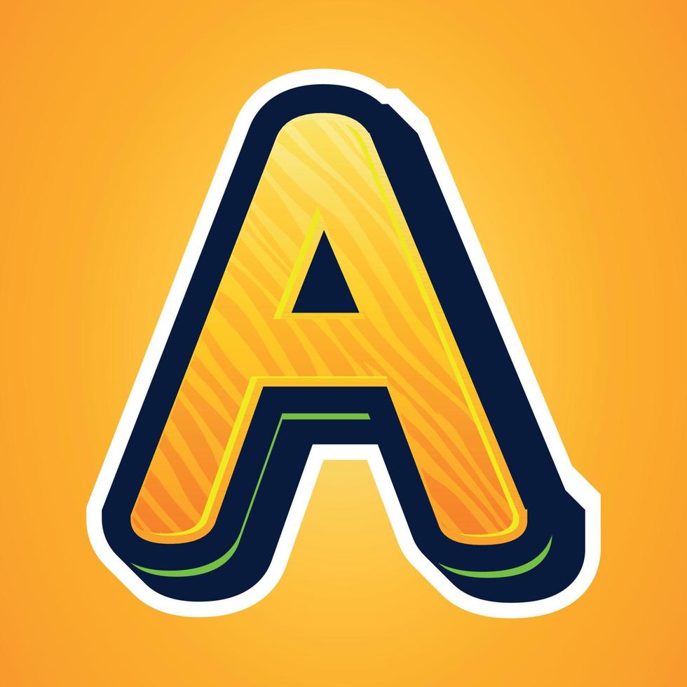 3d illustration of letter a vector