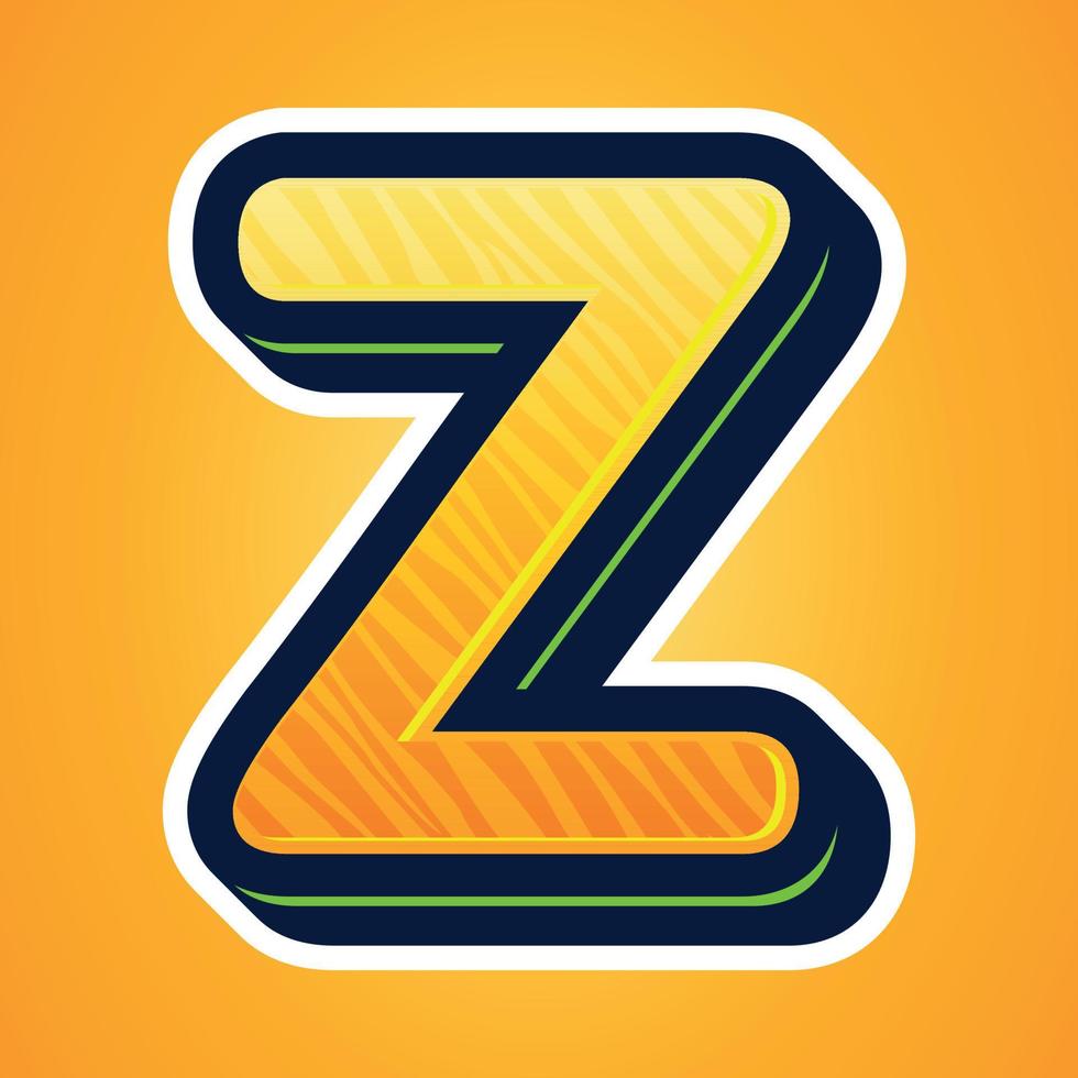 3d illustration of letter z vector