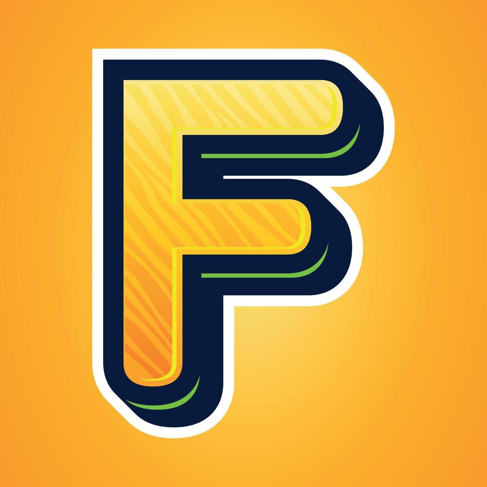 3d illustration of letter f vector