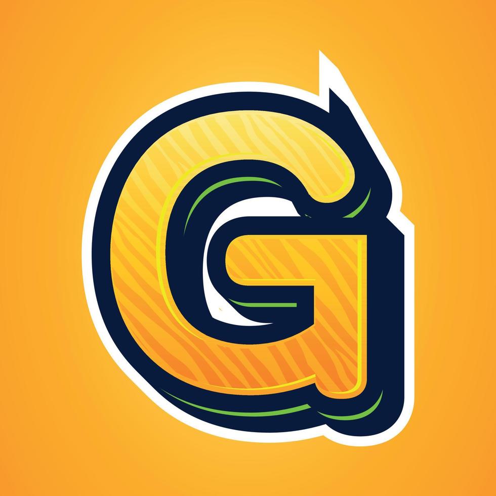 3d illustration of letter g vector