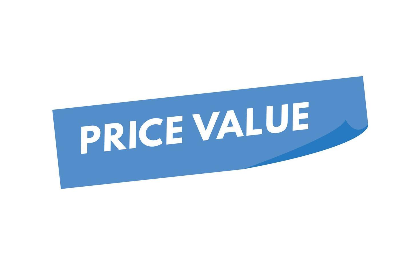 botón de texto de valor de precio. precio valor signo icono etiqueta adhesivo web botones vector