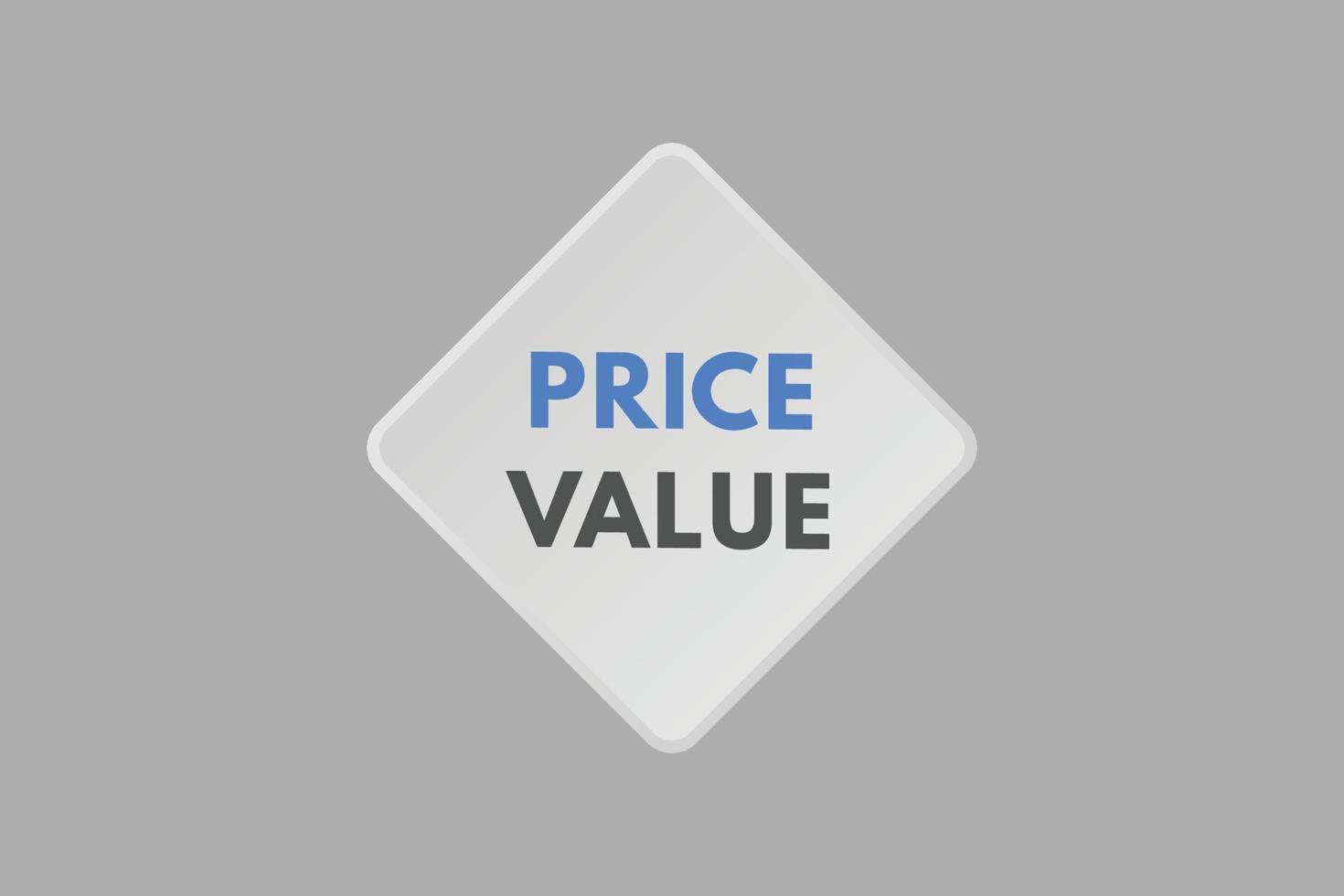 price value text Button. price value Sign Icon Label Sticker Web Buttons vector