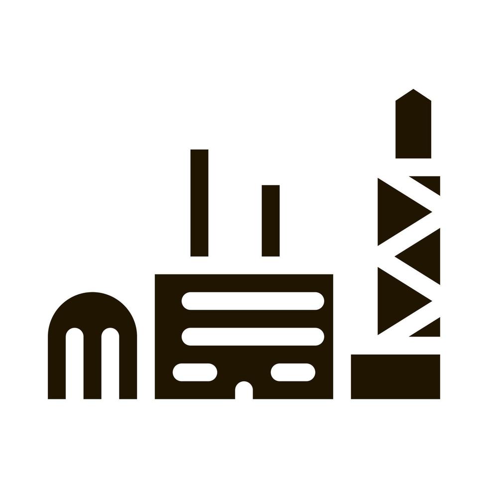power station icon Vector Glyph Illustration