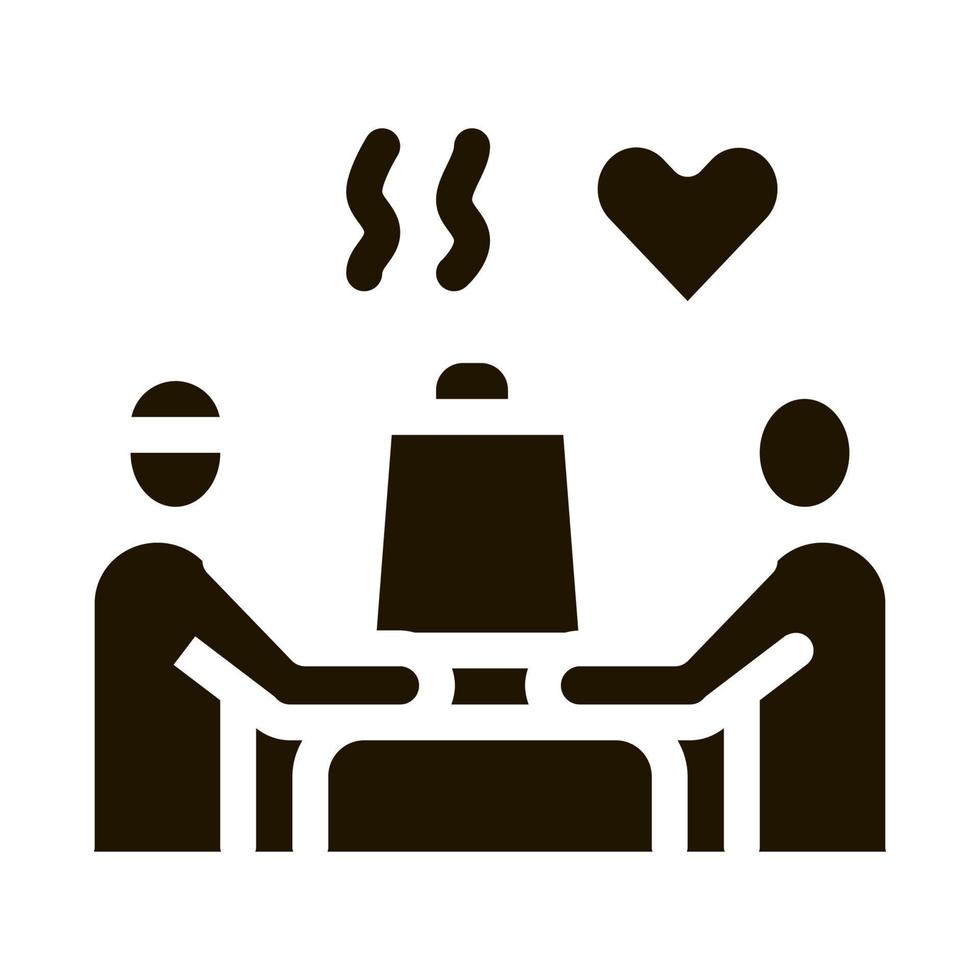 item to pick up food icon Vector Glyph Illustration
