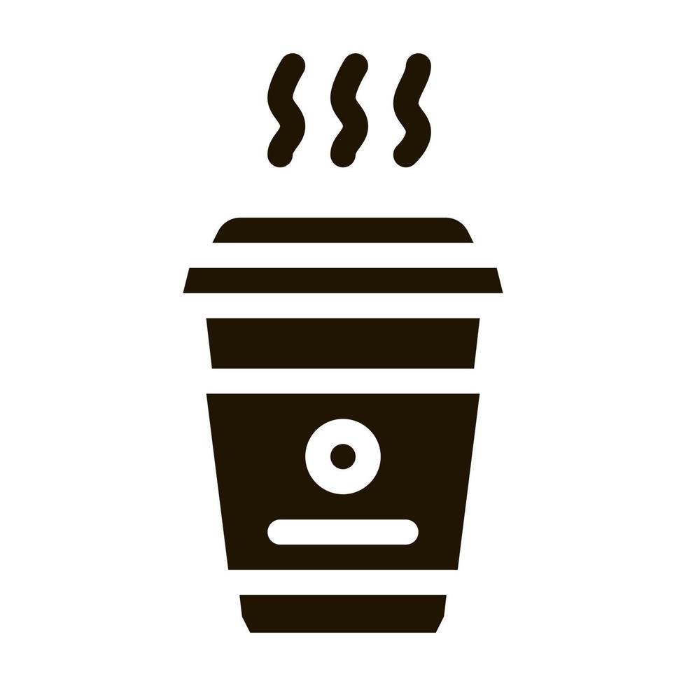 café caliente icono vector glifo ilustración