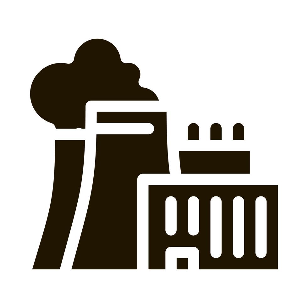 nuclear power plant icon Vector Glyph Illustration