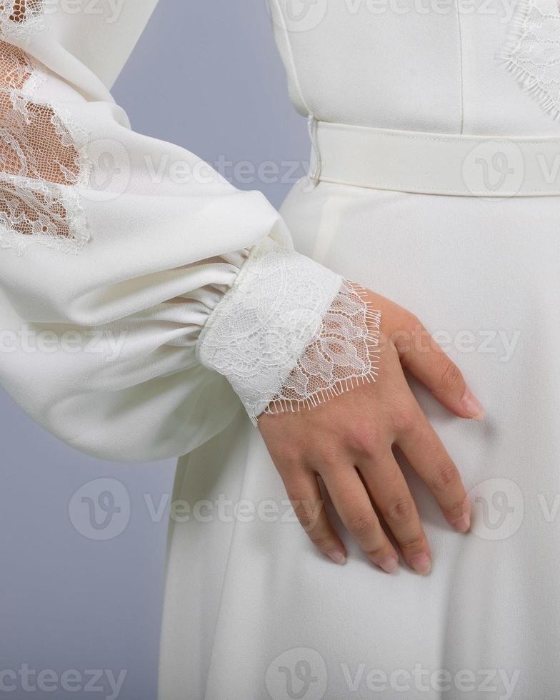 Elegant bride in a wedding dress photo
