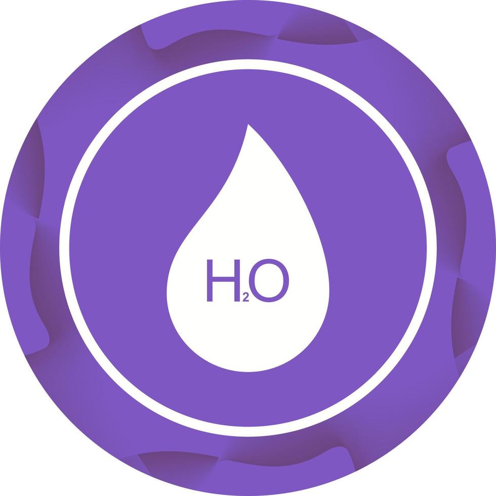 Unique H2O Vector Glyph Icon