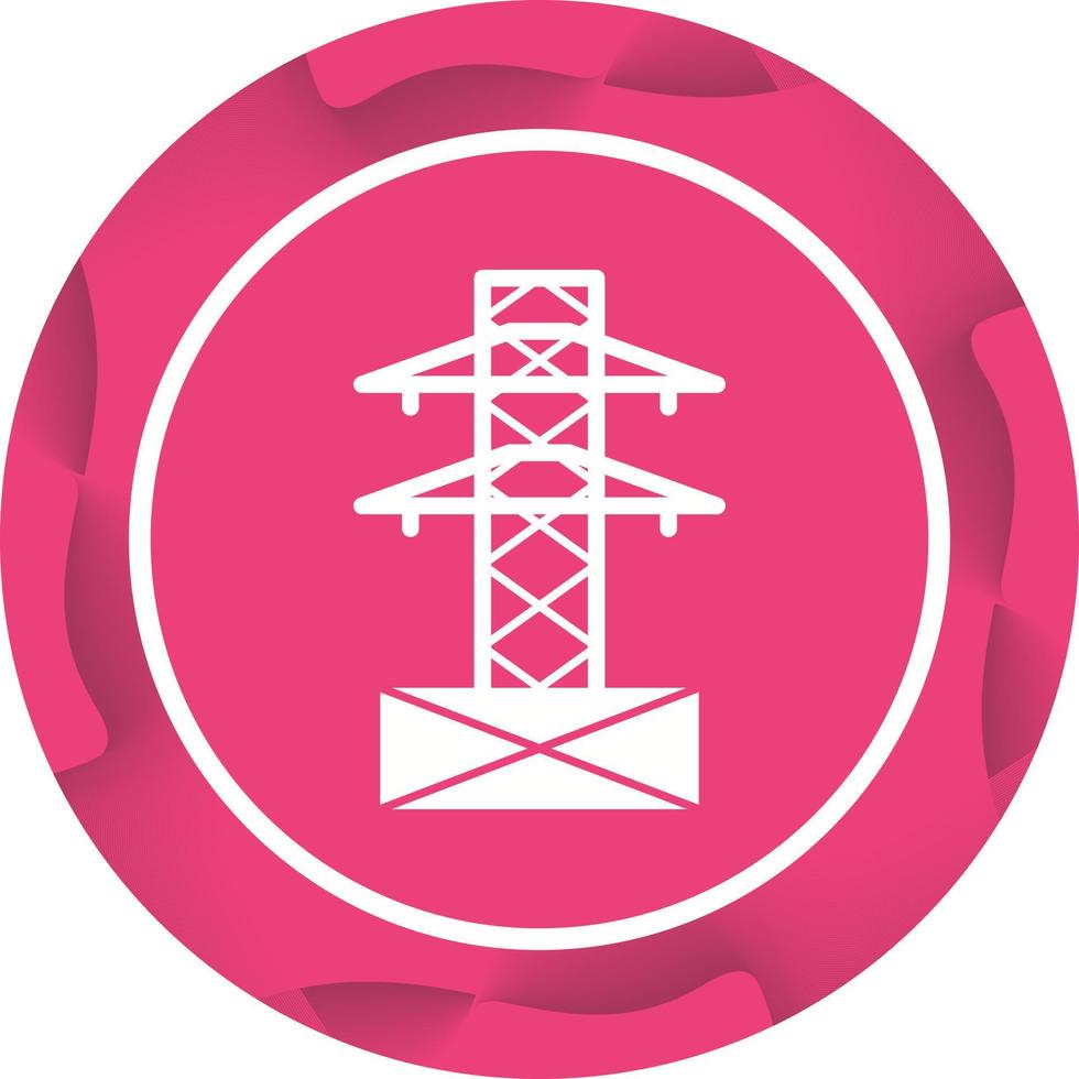Unique Electricity Tower Vector Glyph Icon