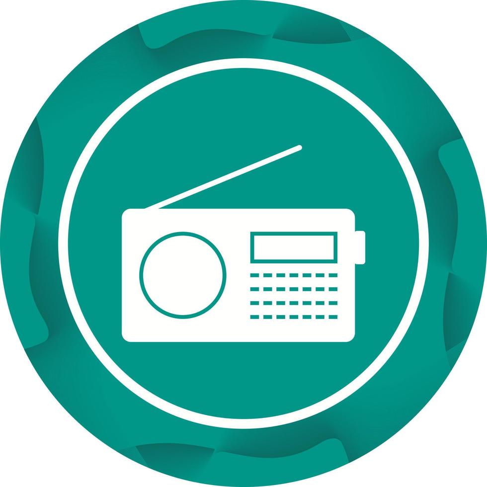 Unique Radio Set Vector Glyph Icon