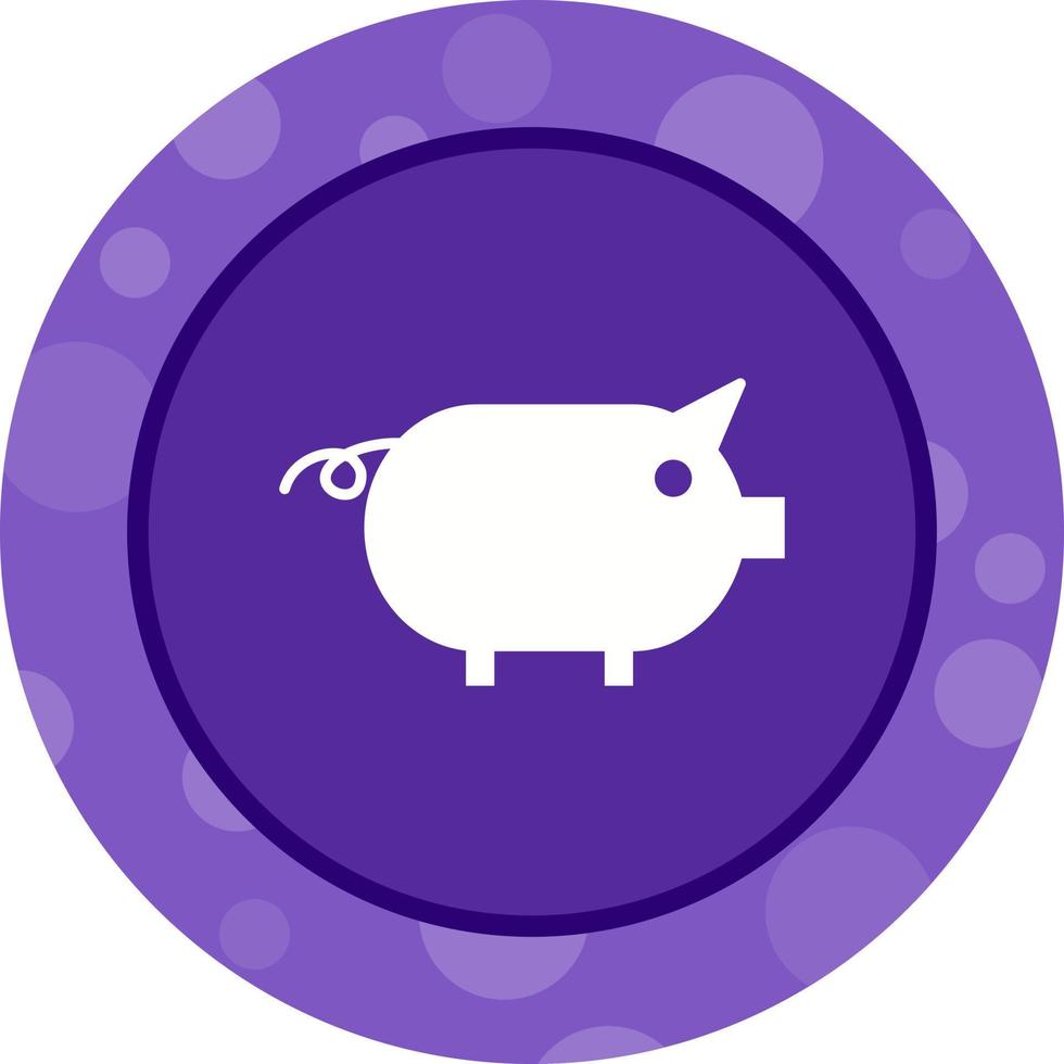 hermoso icono de glifo de vector de cerdito