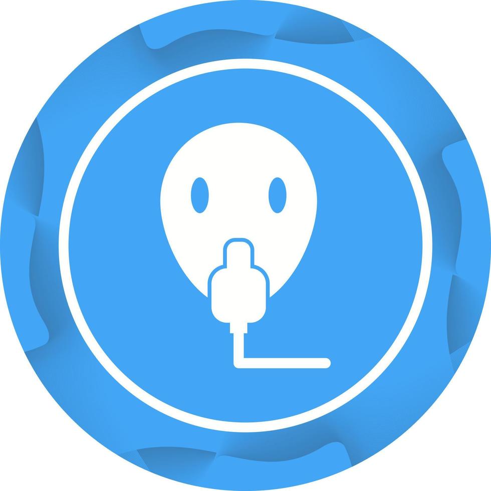 Unique Oxygen Mask Vector Glyph Icon