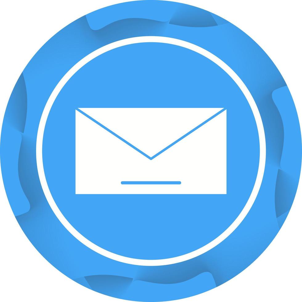 icono de glifo de vector de correo único