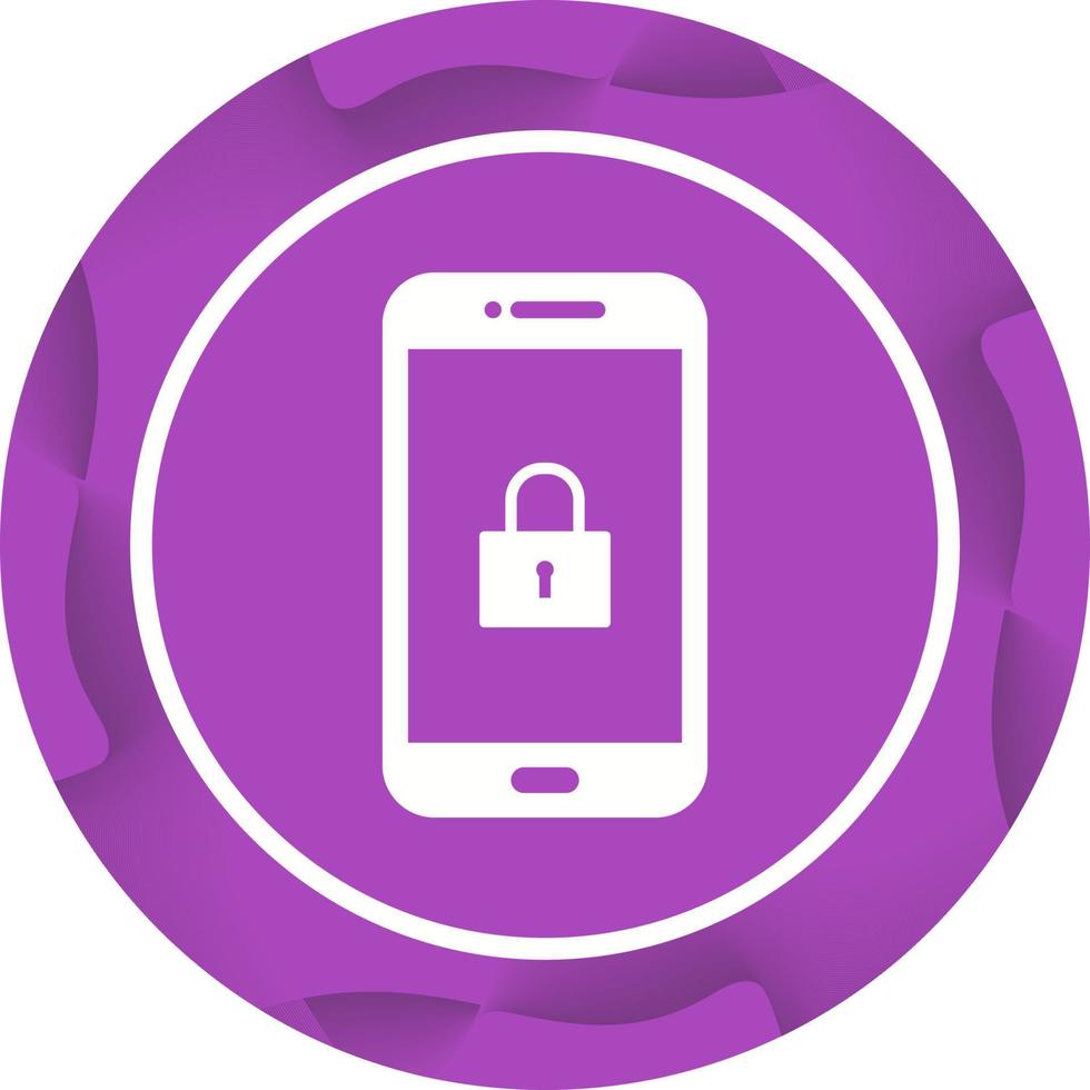 Unique Lock Screen Vector Glyph Icon