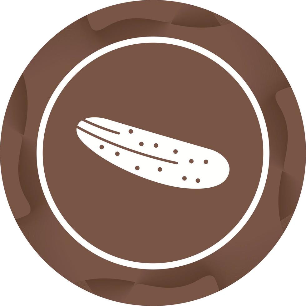 Unique Cucumber Vector Glyph Icon