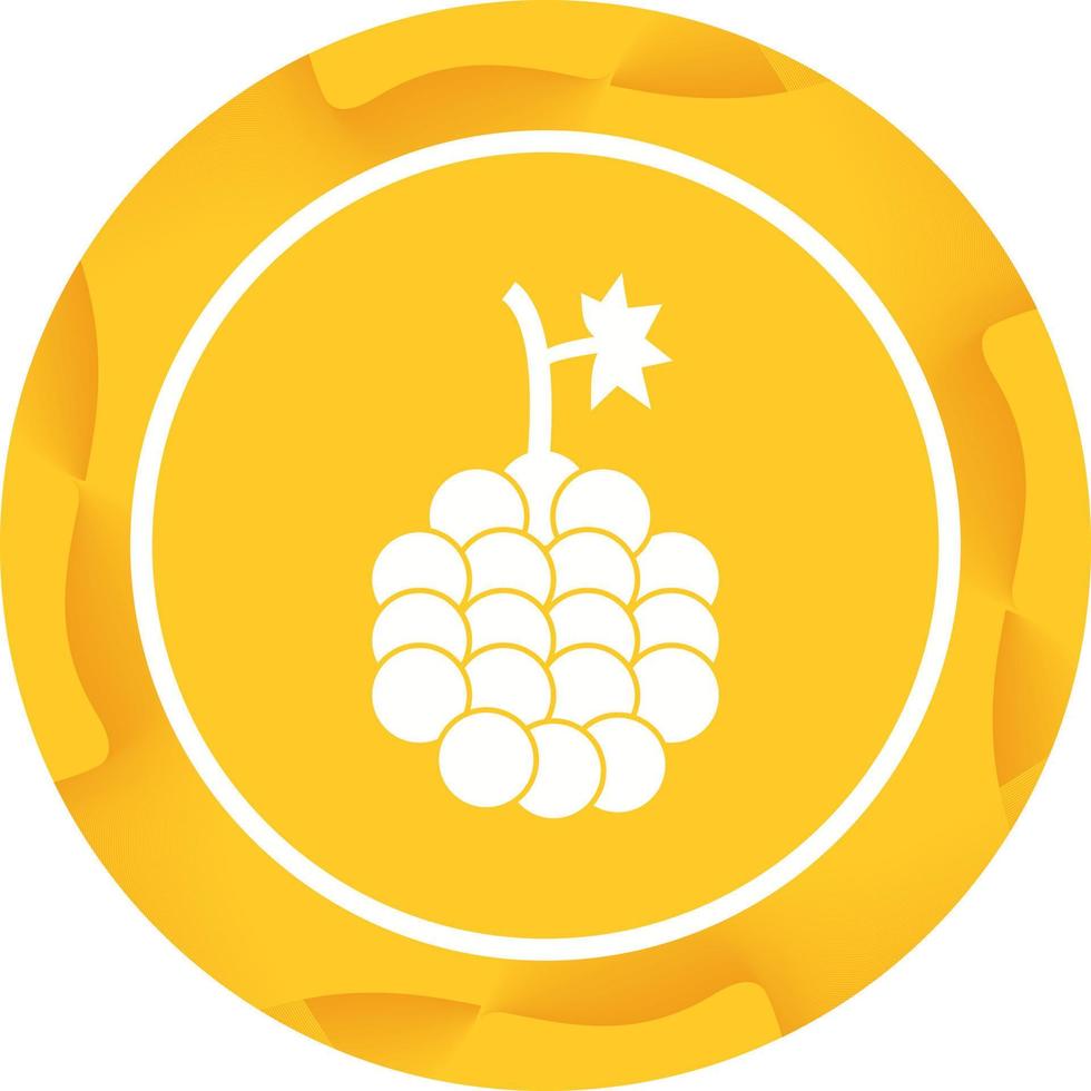 Unique Grapes Vector Glyph Icon