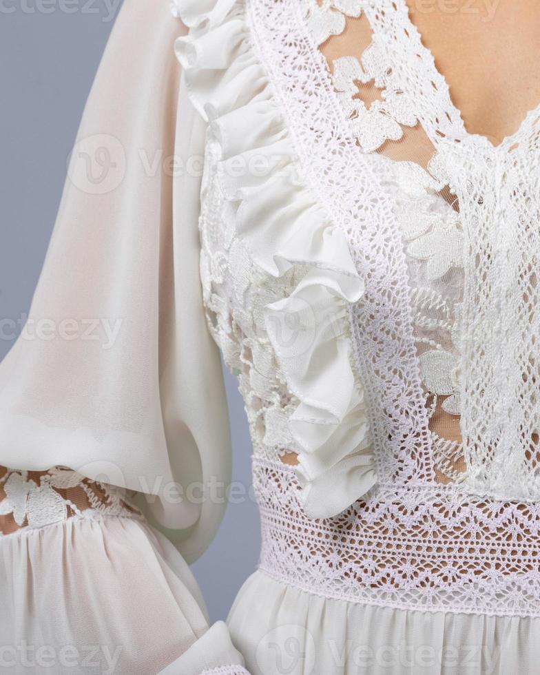 Elegant bride in a wedding dress photo