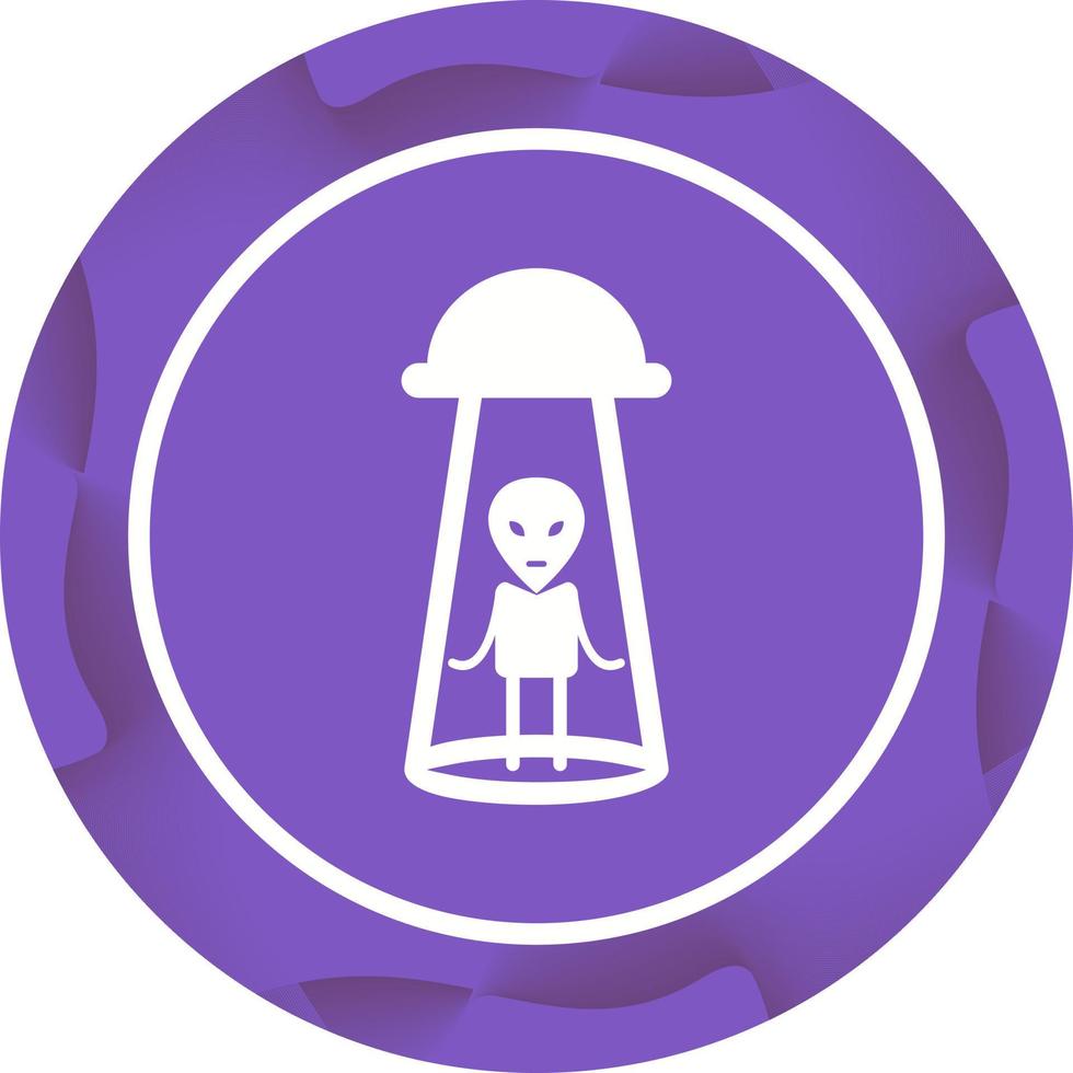 Unique Alien Abduction Vector Glyph Icon