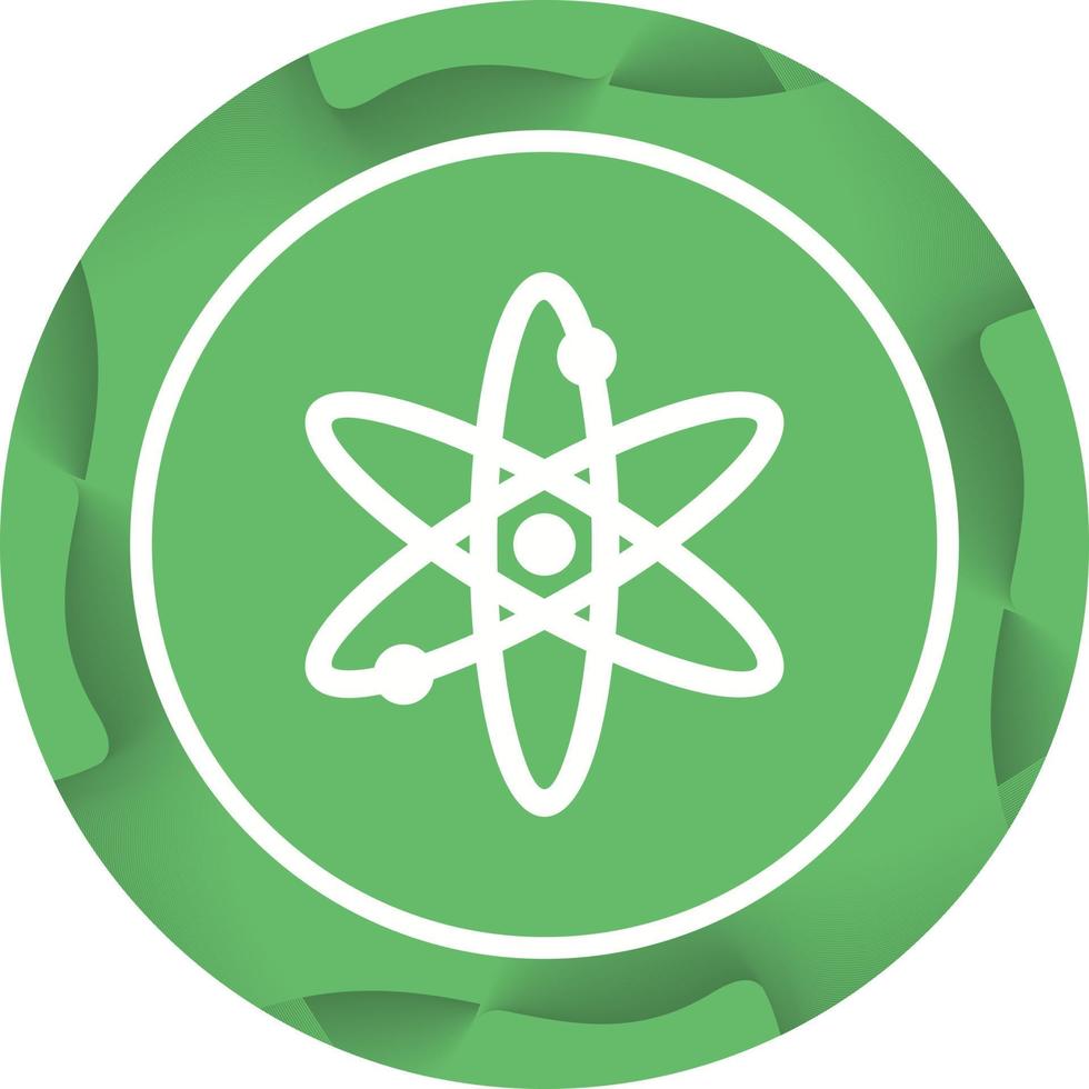 Unique Atom Vector Glyph Icon