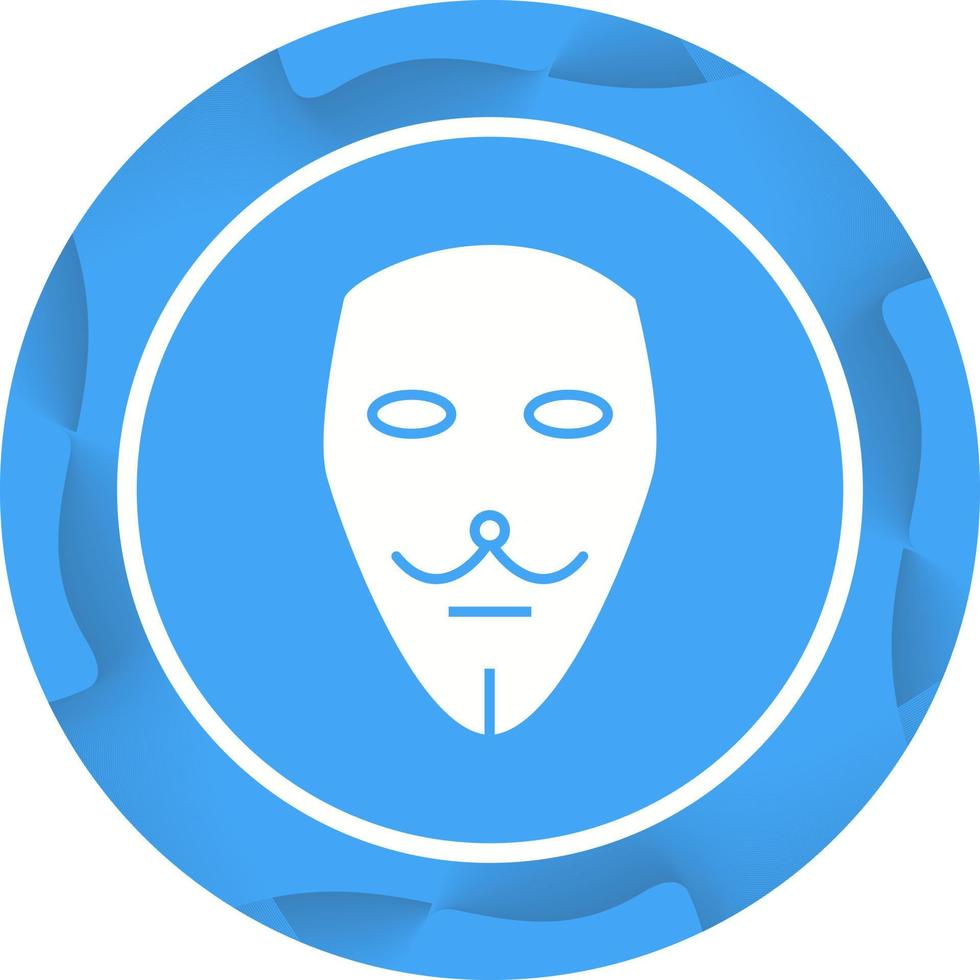 Unique Two Masks Vector Glyph Icon