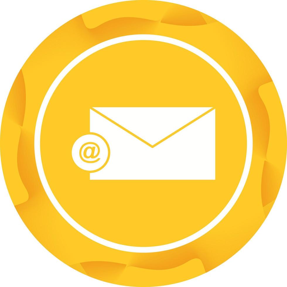 Unique Email Vector Glyph Icon