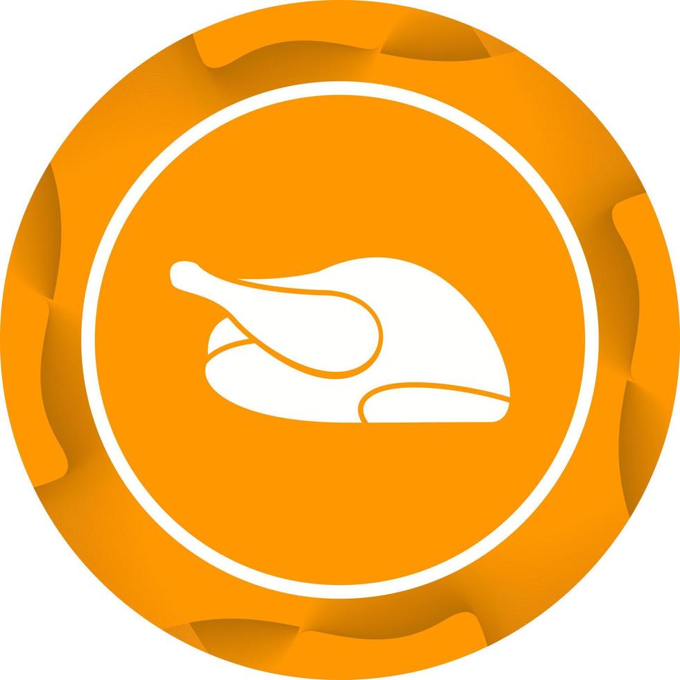 Unique Roasted Chicken Vector Glyph Icon