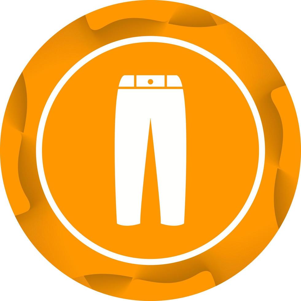 icono de glifo de vector de pantalones únicos