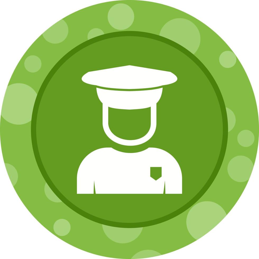 Beautiful Security Guard Glyph Vector Icon