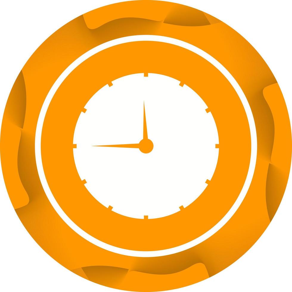 Unique Clock Glyph Vector Icon