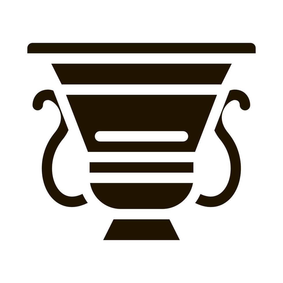 ancient greek feast bowl icon Vector Glyph Illustration