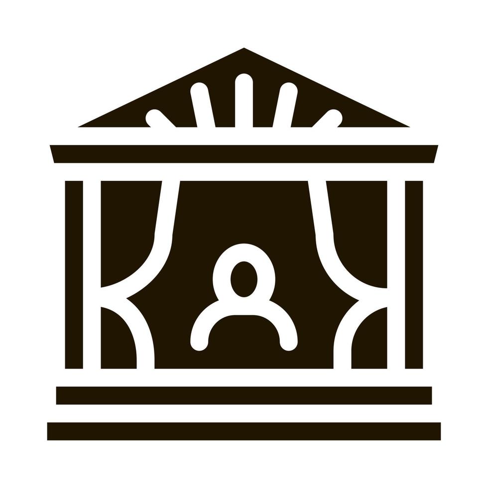 greek ancient theater icon Vector Glyph Illustration