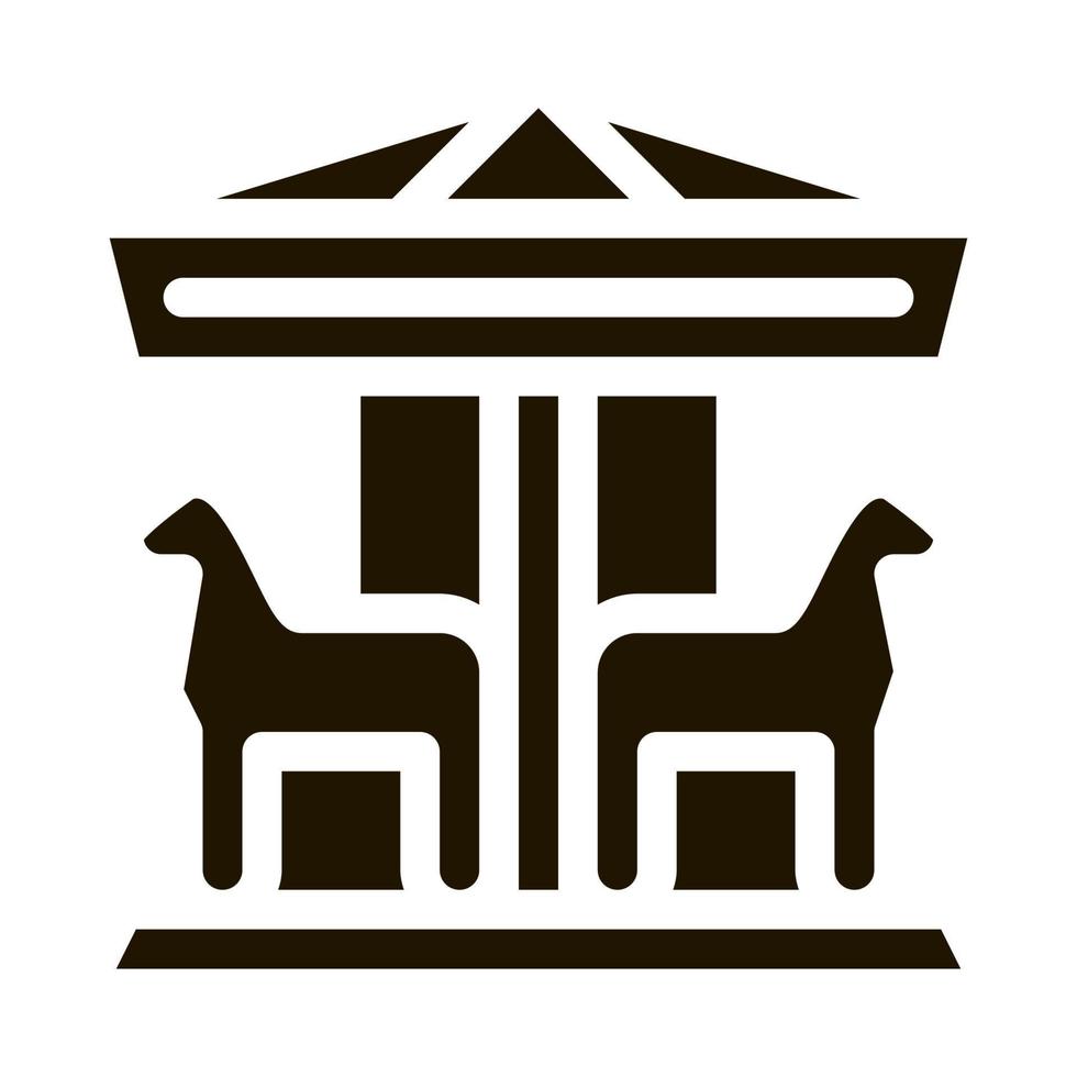 animal carousel icon Vector Glyph Illustration