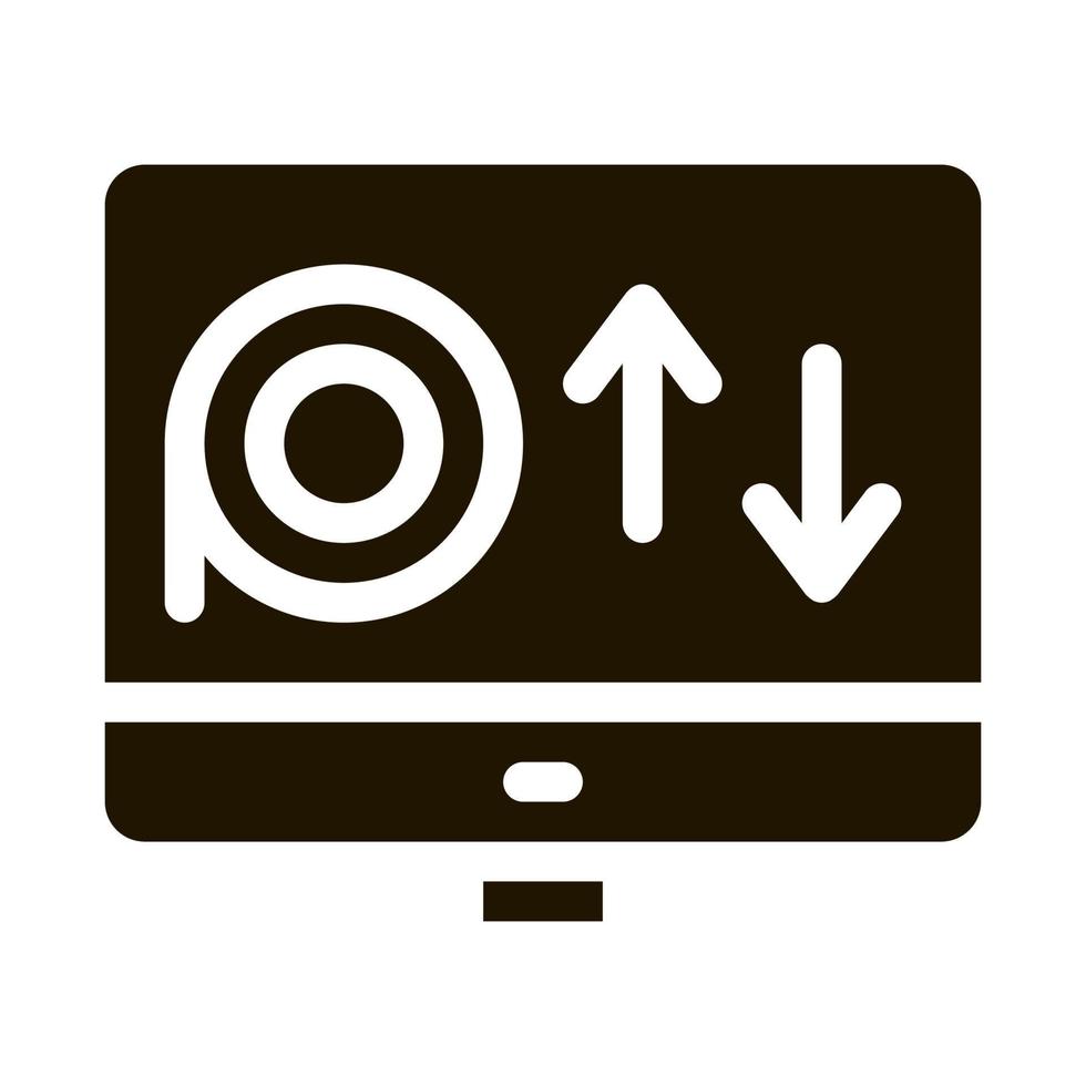 online discs viewing icon Vector Glyph Illustration