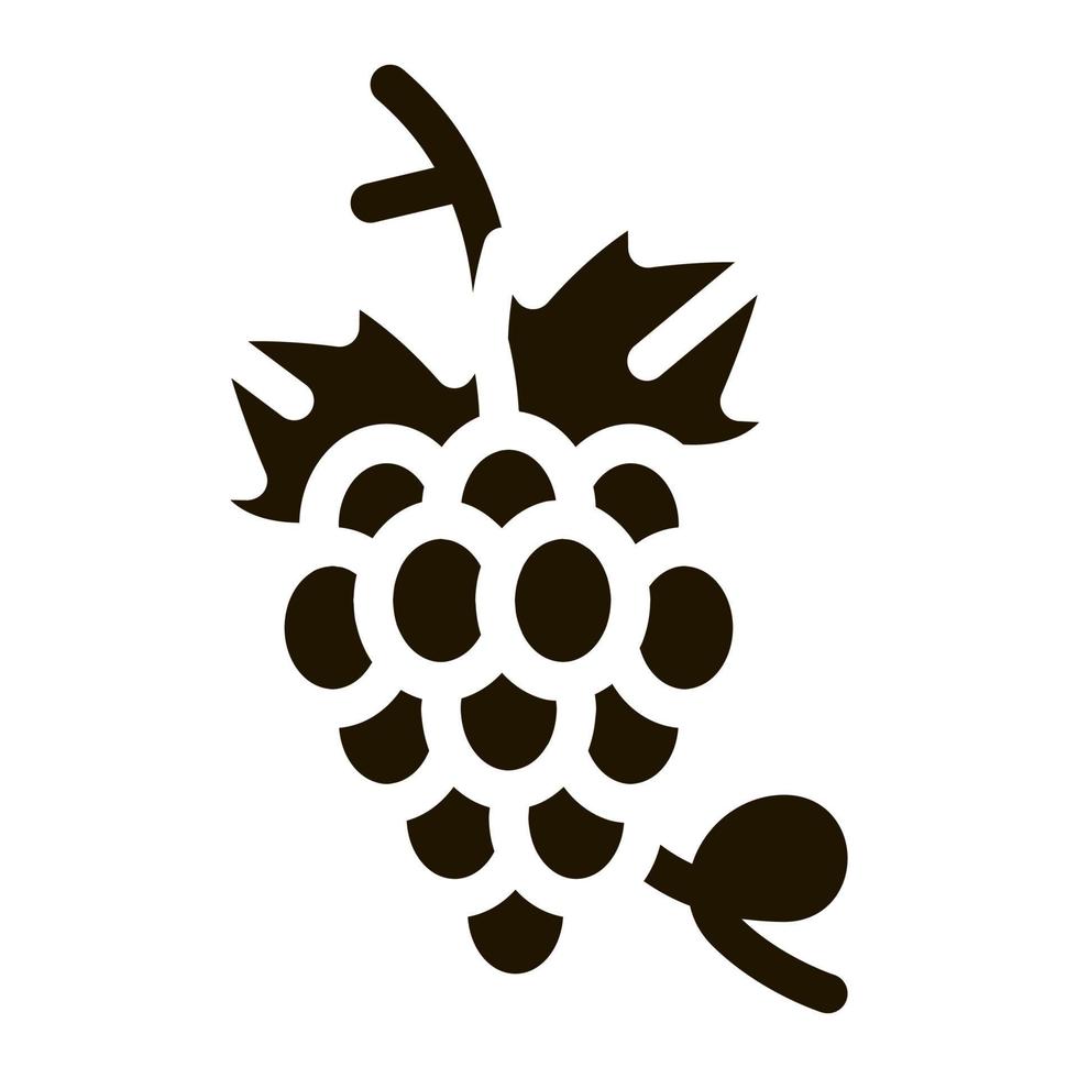 bunch of grapes icon Vector Glyph Illustration
