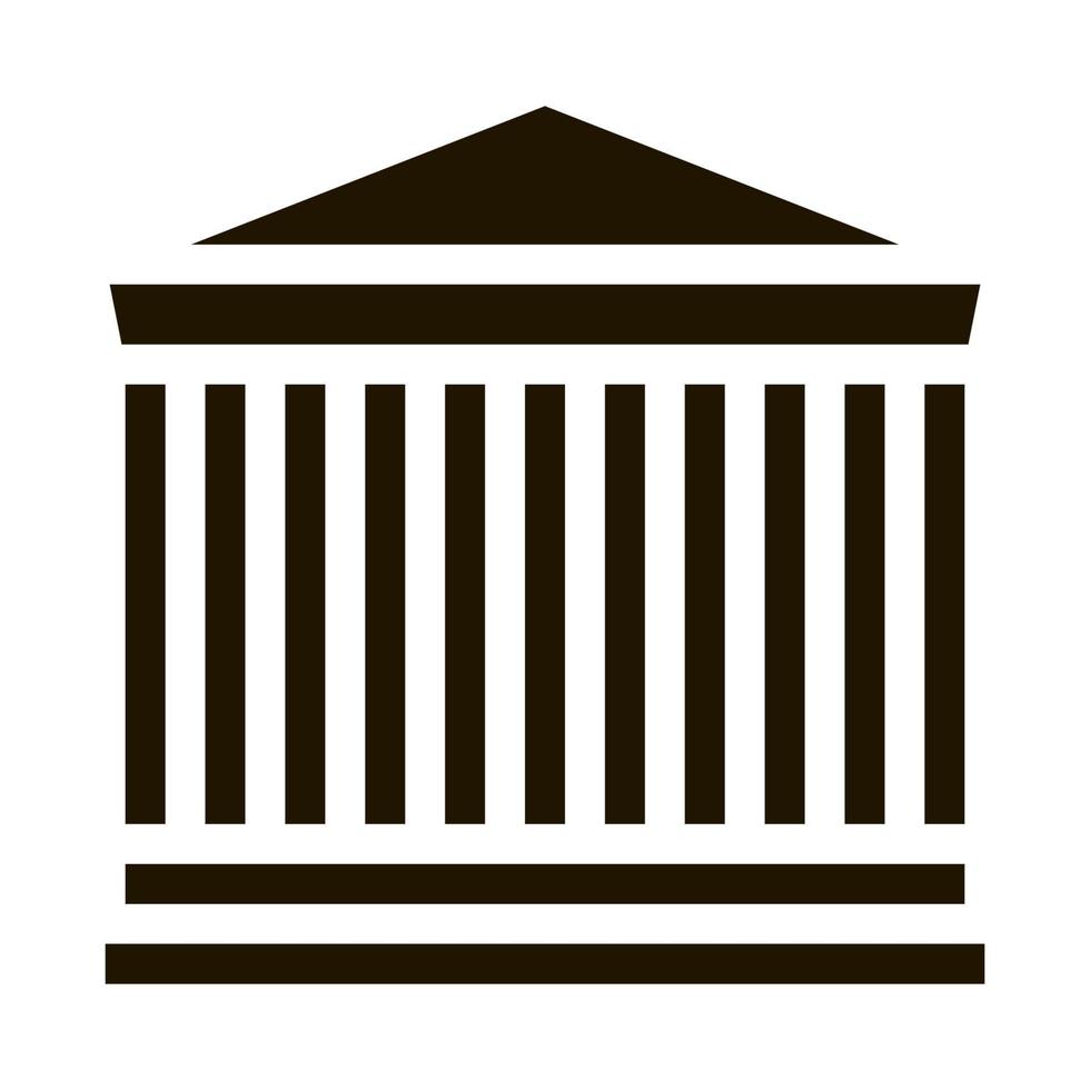 greek columns building icon Vector Glyph Illustration