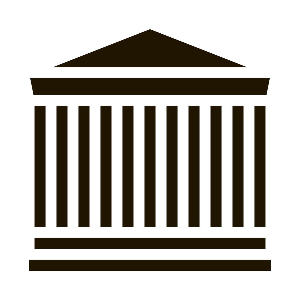 greek columns building icon Vector Glyph Illustration