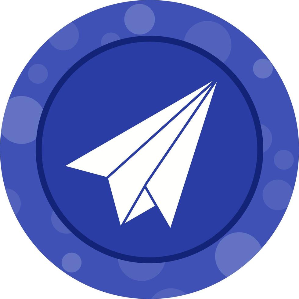 Beautiful Paper Airplane Glyph Vector Icon