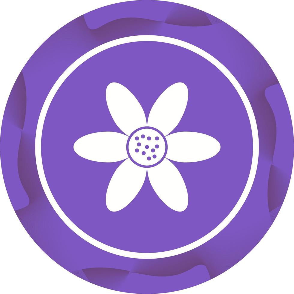 Unique Flower Vector Glyph Icon